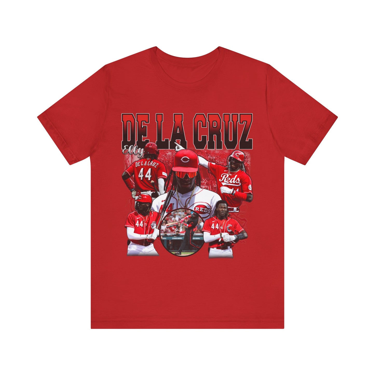 Vintage 90s Baseball Bootleg Style T-Shirt ELY DE LA CRUZ RED Unisex Graphic Tee