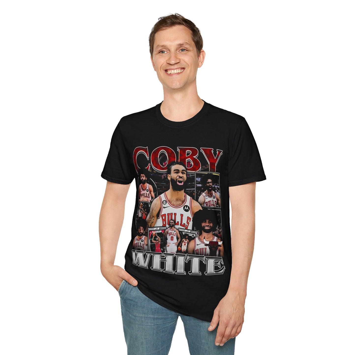 Vintage 90s Basketball Bootleg Style T-Shirt, COBY WHITE Retro Basketball Shirt Unisex Graphic Tee