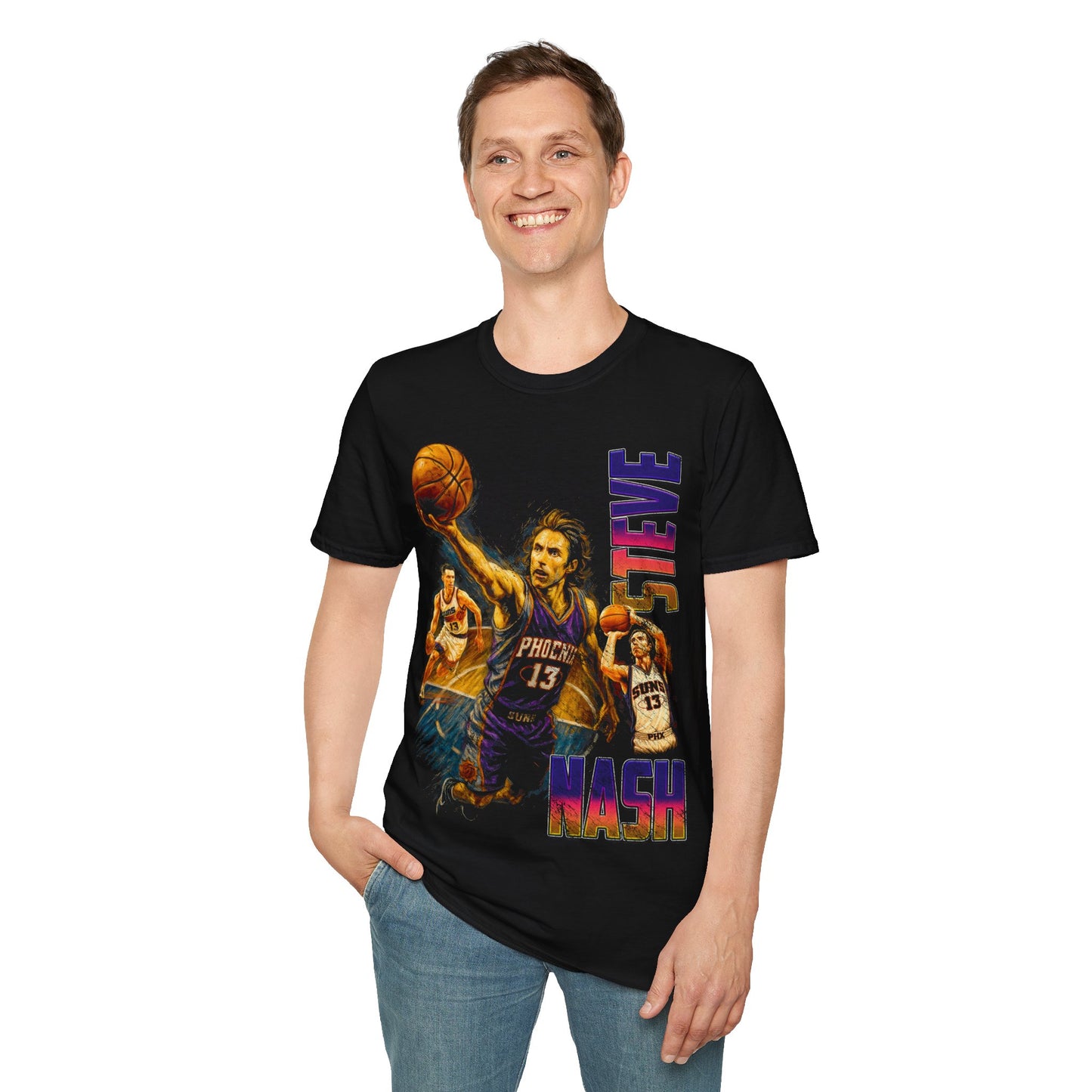 Vintage 90s Basketball Bootleg Style T-Shirt, NASH Retro Basketball Shirt Unisex Graphic Tee