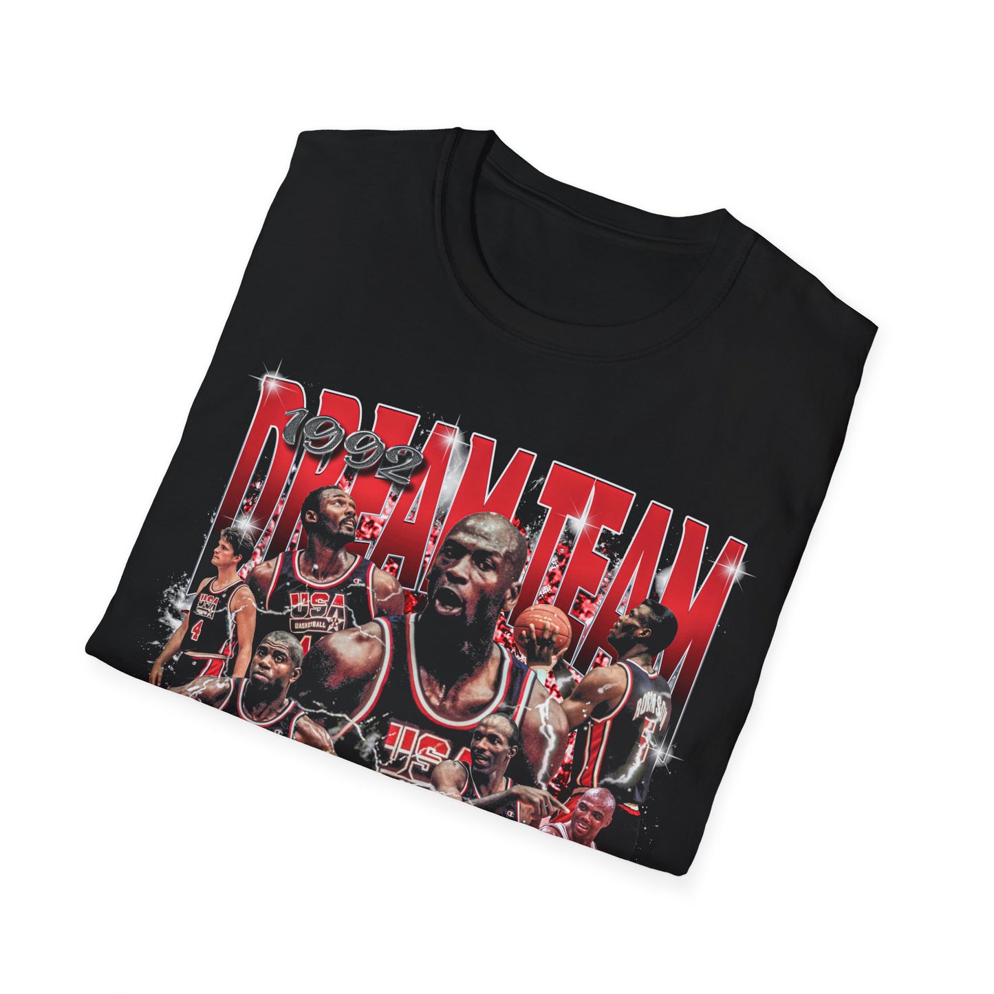 Vintage 90s Basketball Bootleg Style T-Shirt, DREAM TEAM 92 Retro Basketball Shirt Unisex Graphic Tee