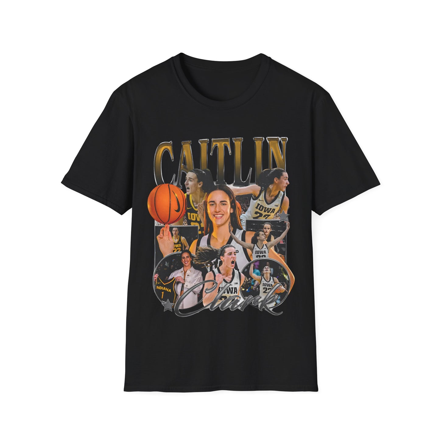 Vintage 90s Basketball Bootleg Style T-Shirt, CAITLIN CLARK IOWA 2 Graphic Tee, Retro Basketball Shirt Unisex Graphic Tee