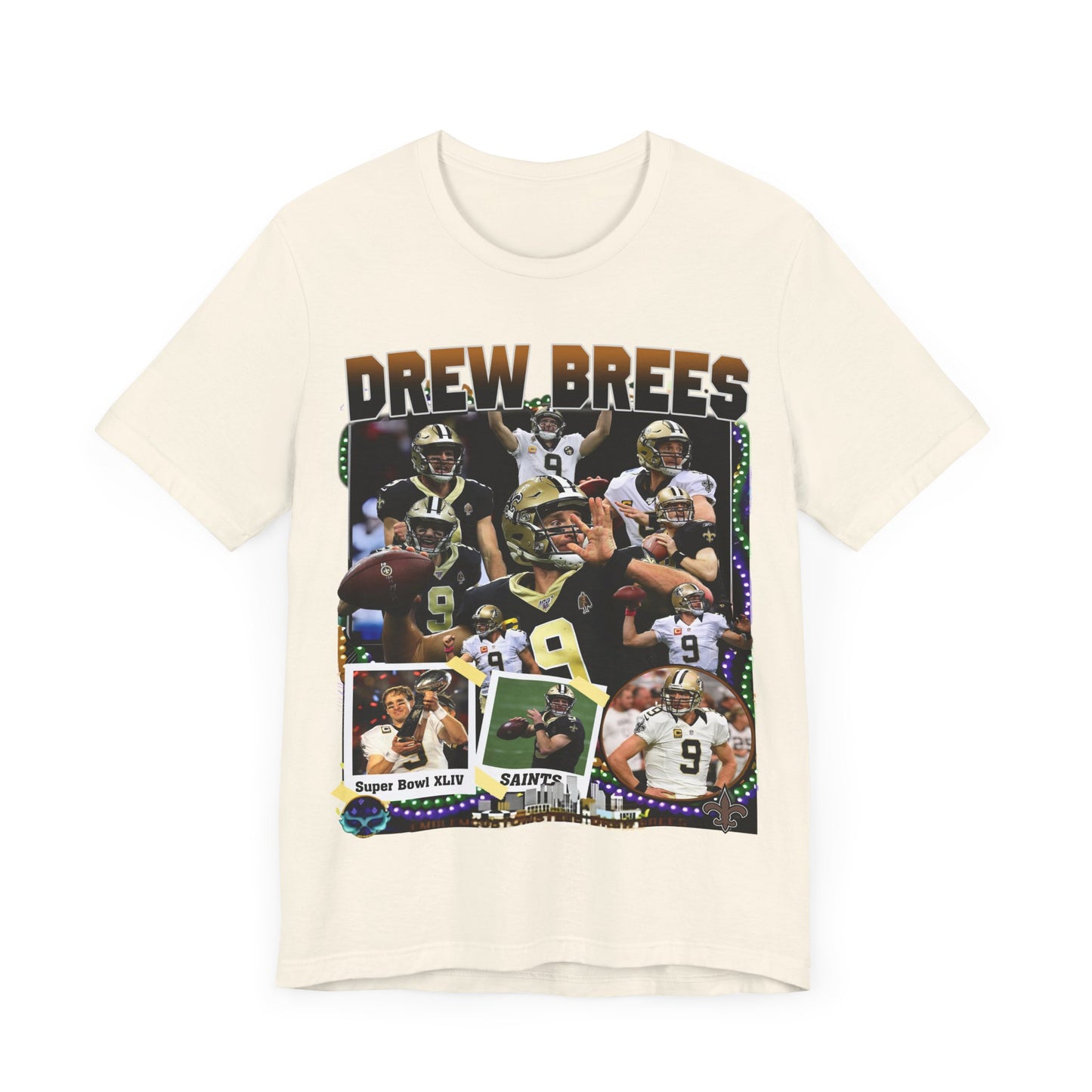 Vintage 90s Football Bootleg Style T-Shirt DREW BREES Unisex Graphic Tee Shirt