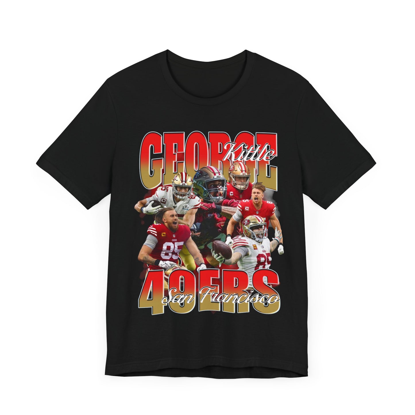 Vintage 90s Football Bootleg Style TShirt GEORGE KITTLE Unisex Graphic Tee Shirt