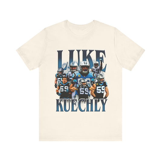 Vintage 90s Football Bootleg Style T-Shirt LUKE KUECHLY Unisex Graphic Tee Shirt