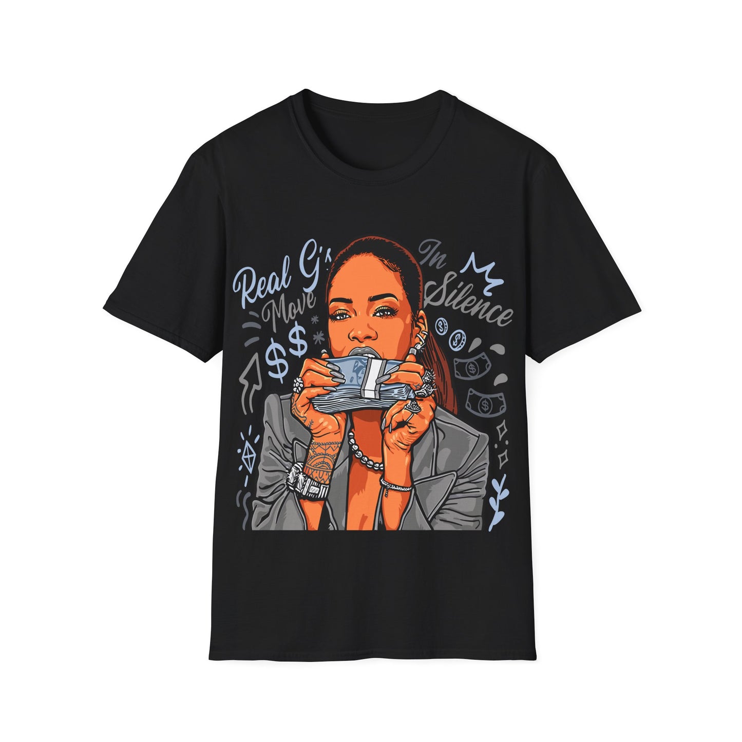 MOVE IN SILENCE PREMIUM STREETWEAR Unisex Softstyle T-Shirt