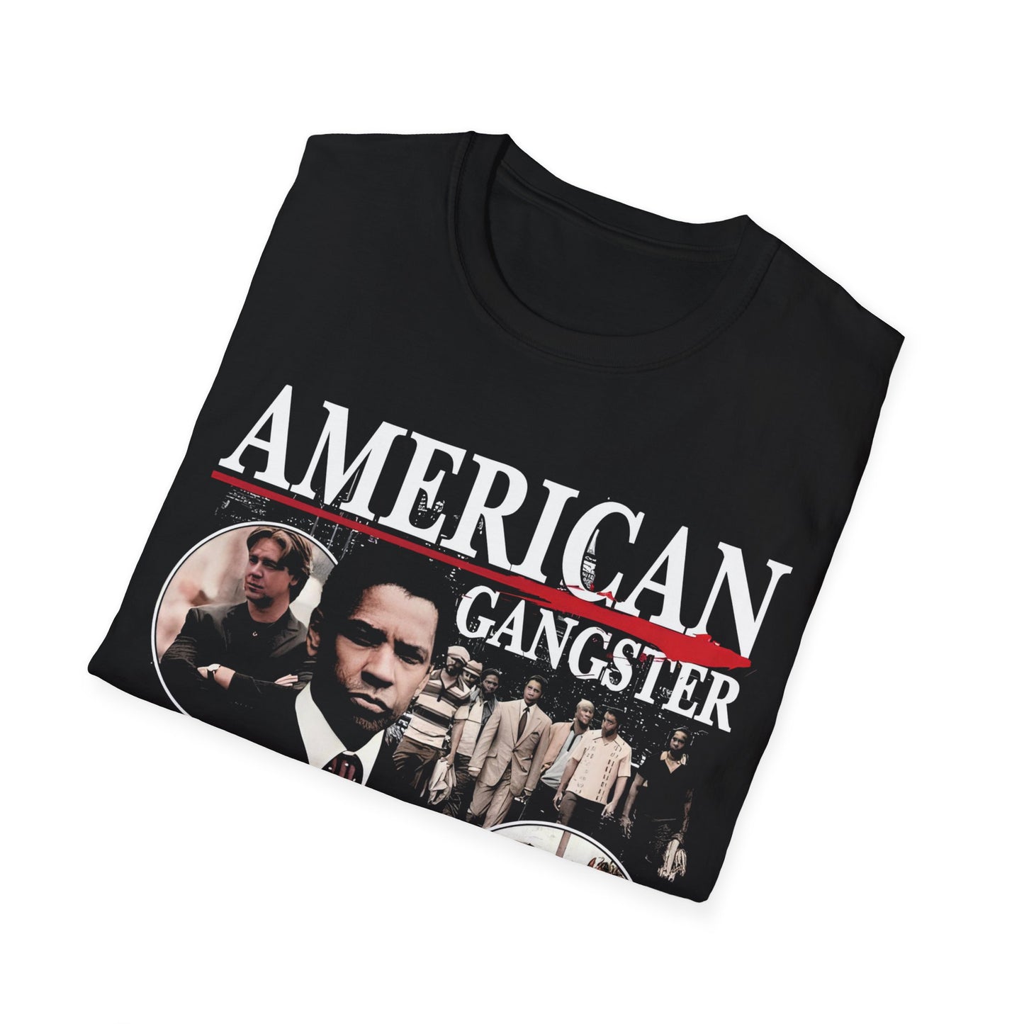 Vintage 90s Pop Culture Bootleg Style T-Shirt, AMERICAN GANGSTER Retro Shirt Unisex Graphic Tee