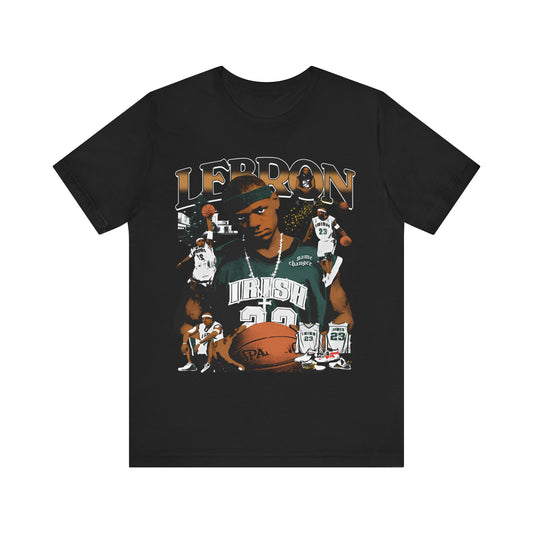 Vintage 90s Basketball Bootleg Style T-Shirt, LEBRON KING JAMES Irish Unisex Tee