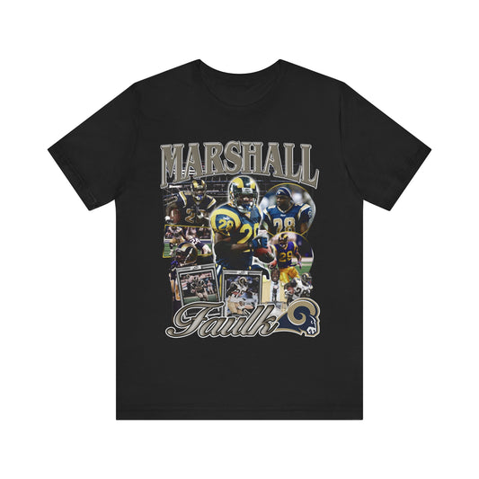 Vintage 90s Football Bootleg Style T-Shirt MARSHALL FAULK Unisex Graphic Tee