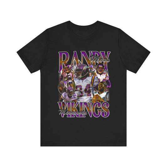 Vintage 90s Football Bootleg Style T-Shirt RANDY MOSS Unisex Graphic Tee Shirt