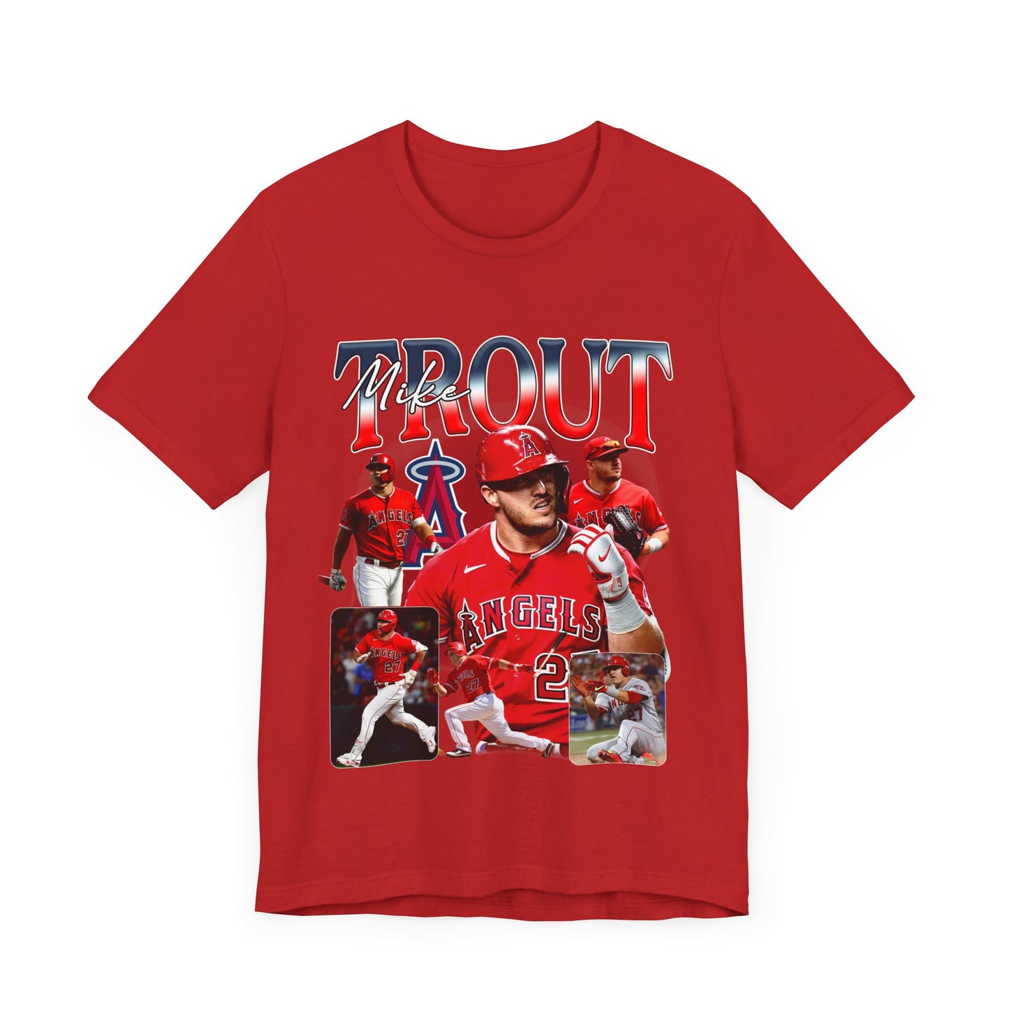 Vintage 90s Baseball Bootleg Style T-Shirt MIKE TROUT 90s Unisex Graphic Tee