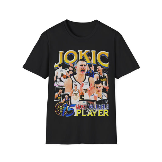 Vintage 90s Basketball Bootleg Style T-Shirt, NIKOLA JOKIC MVP Retro Basketball Shirt Unisex Graphic Tee