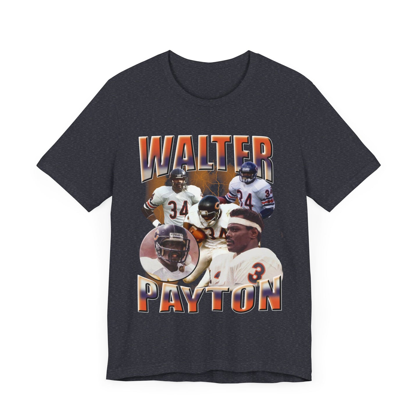 Vintage 90s Football Bootleg Style TShirt WALTER PAYTON 90s Unisex Graphic Tee