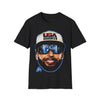 Vintage 90s Basketball Bootleg Style T-Shirt, STEPH CURRY BIG FACE USA Retro Basketball Shirt Unisex Graphic Tee