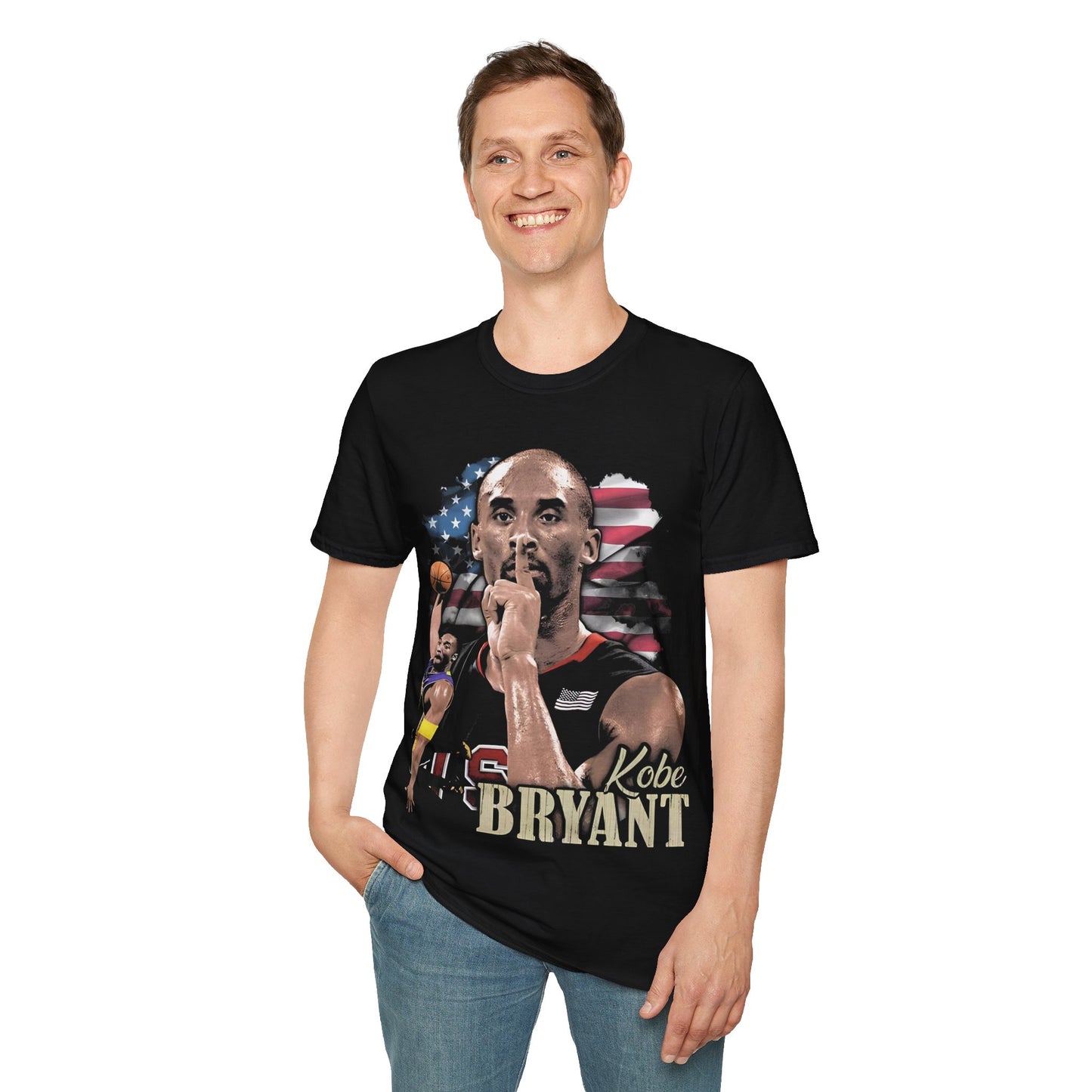 Vintage 90s Basketball Bootleg Style T-Shirt, KB USA GOLD Retro Basketball Shirt Unisex Graphic Tee