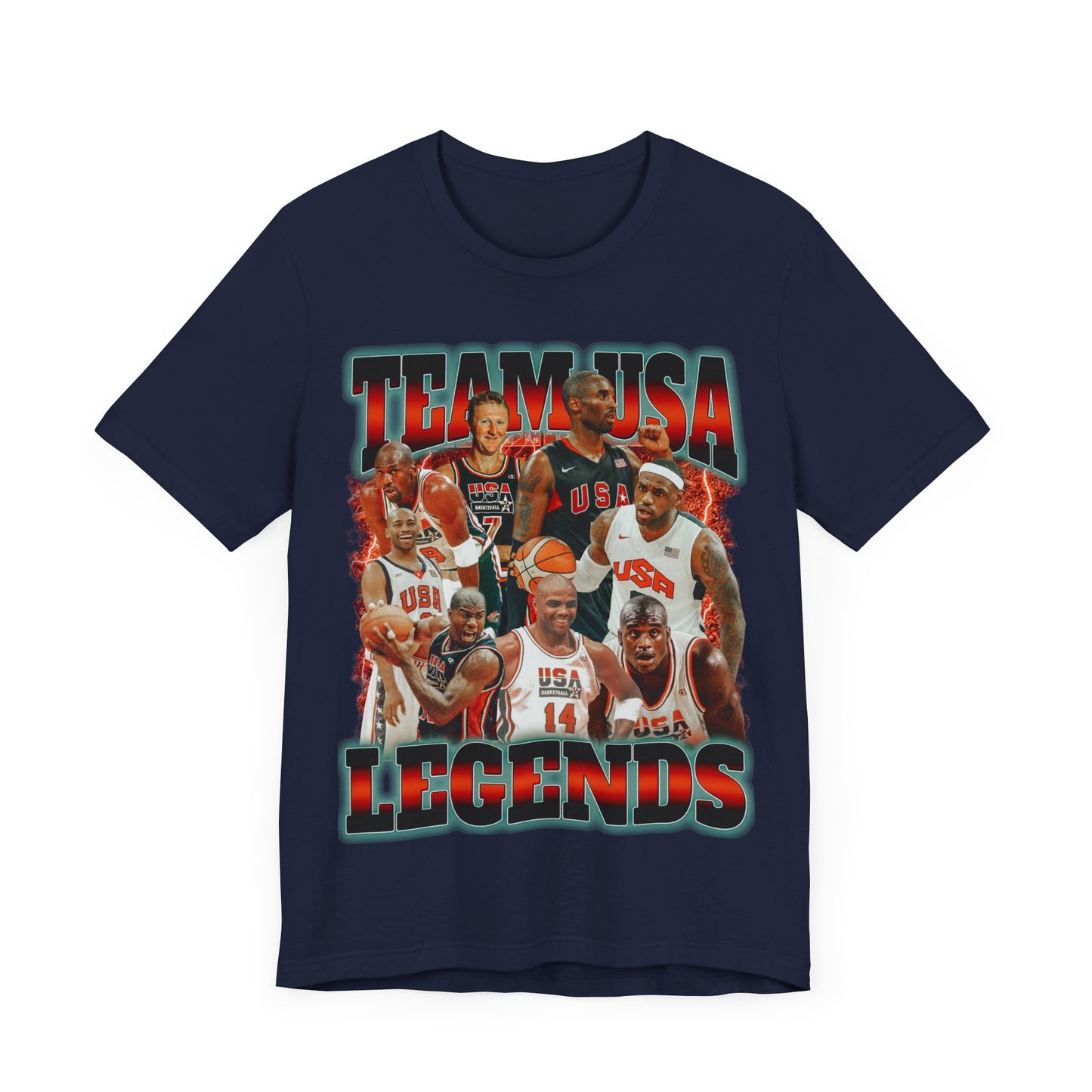 Vintage 90s Basketball Bootleg Style T-Shirt USA LEGENDS Unisex Graphic Tee