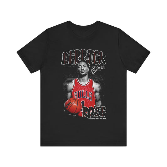 Vintage Bootleg Basketball 90s Style DERRICK ROSE Unisex Jersey Short Sleeve Tee