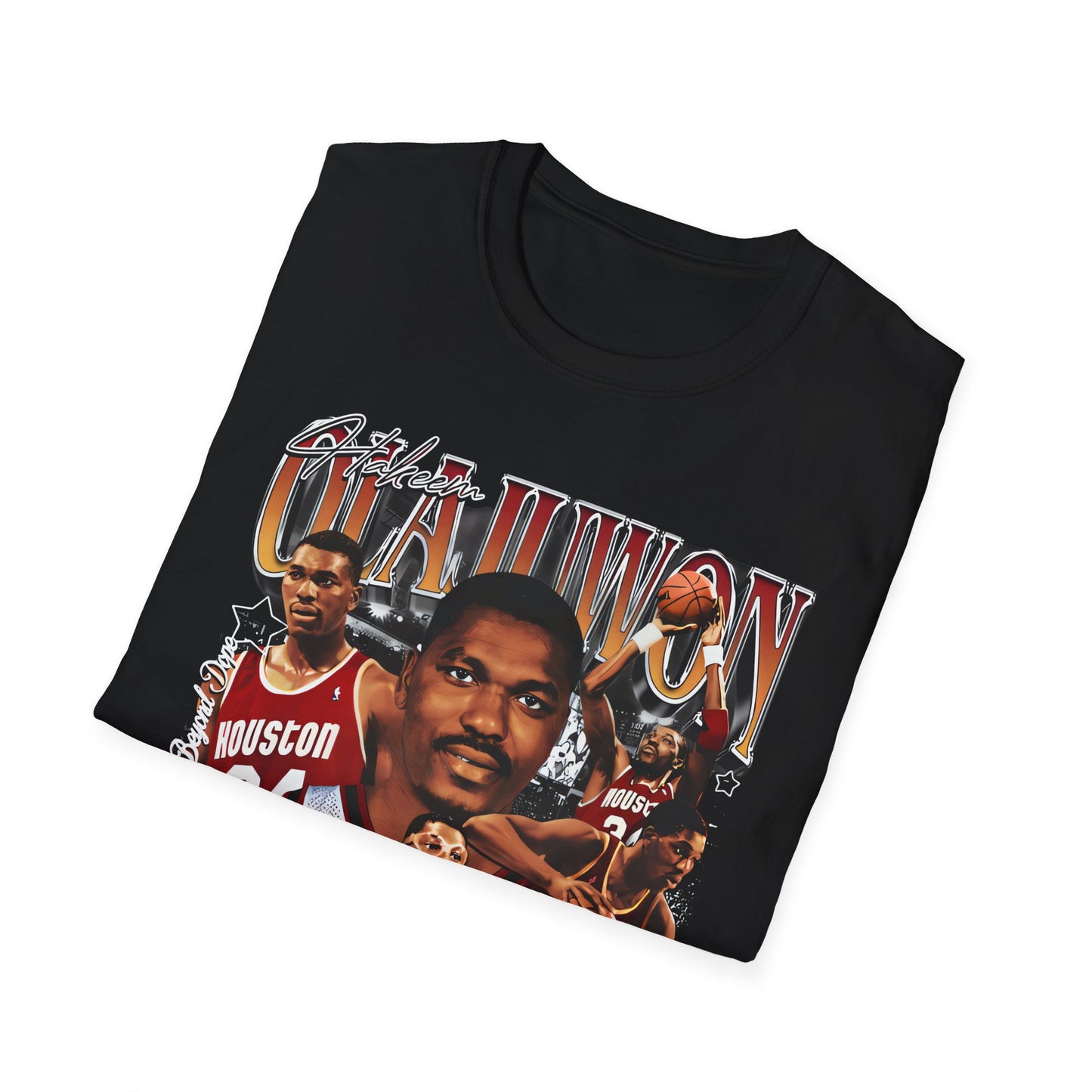 Vintage 90s Basketball Bootleg Style T-Shirt, HAKEEM OLAJUWON ROCKET Graphic Tee, Retro Basketball Shirt Unisex Graphic Tee