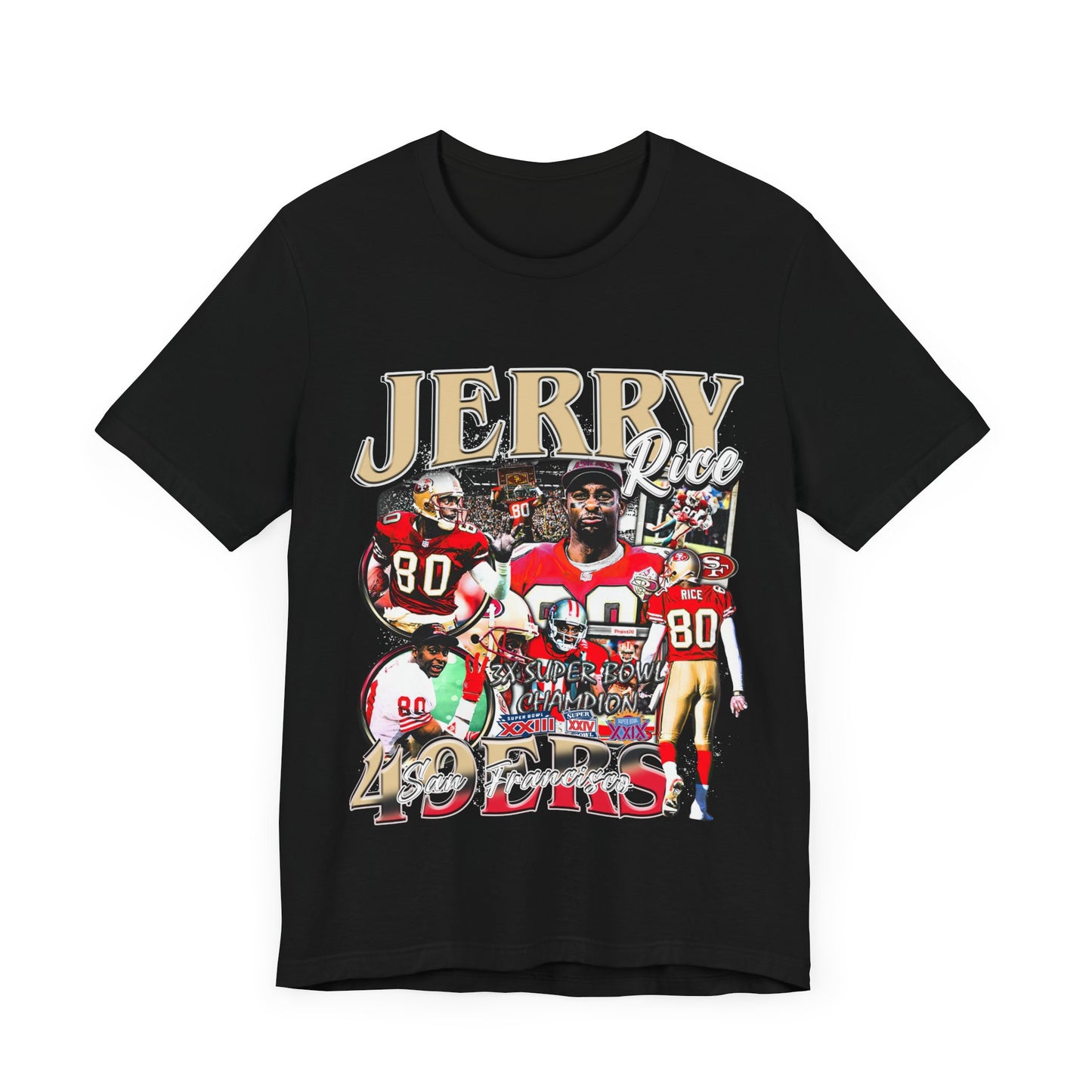 Vintage 90s Football Bootleg Style T-Shirt JERRY RICE 90s Unisex Tee Shirt