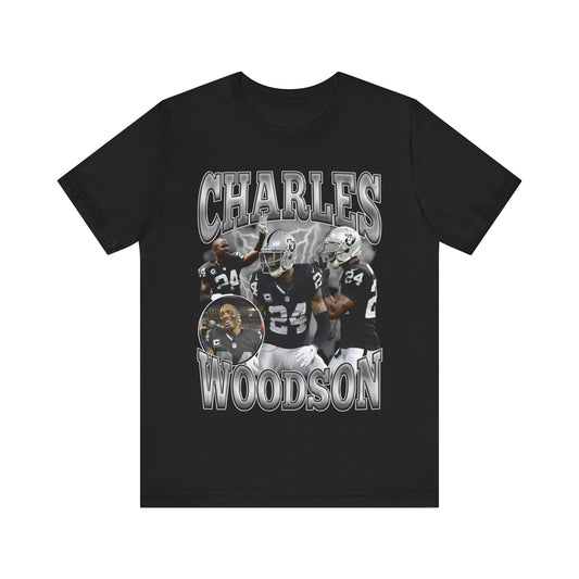 Vintage 90s Football Bootleg Style T-Shirt CHARLES WOODSON Unisex Graphic Tee