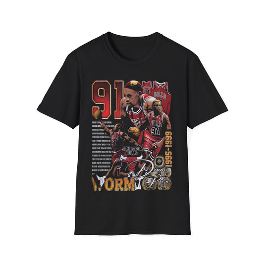 Vintage 90s Basketball Bootleg Style T-Shirt, RODMAN THE WORM Retro Basketball Shirt Unisex Graphic Tee