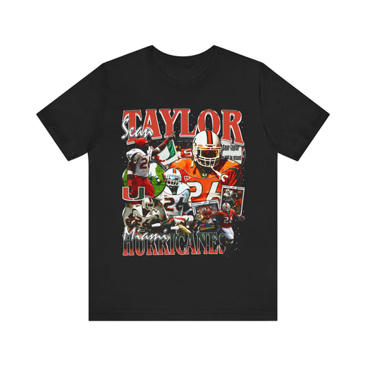 Vintage 90s Football Bootleg Style TShirt SEAN TAYLOR Unisex Graphic Tee Shirt