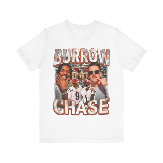 Vintage 90s Football Bootleg Style T-Shirt BURROW CHASE Unisex Graphic Tee Shirt