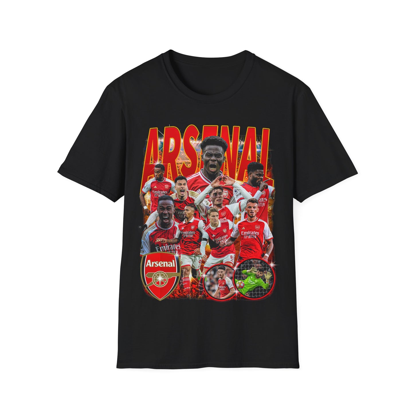 Vintage 90s Soccer Bootleg Style T-Shirt, ARSENAL Graphic Tee, Retro Soccer Shirt Unisex Graphic Tee