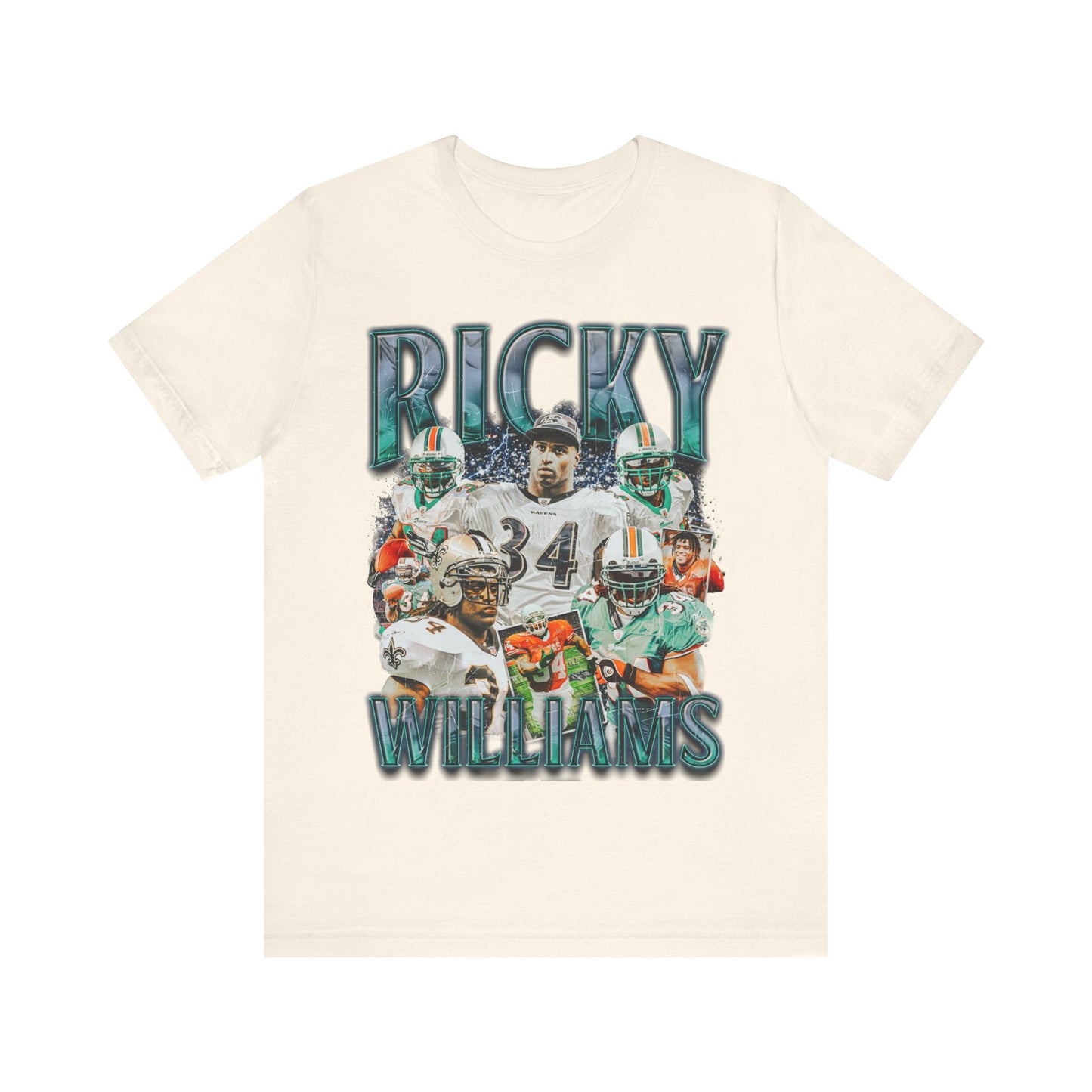 Vintage 90s Football Bootleg Style T-Shirt RICKY WILLIAMS Unisex Graphic Tee