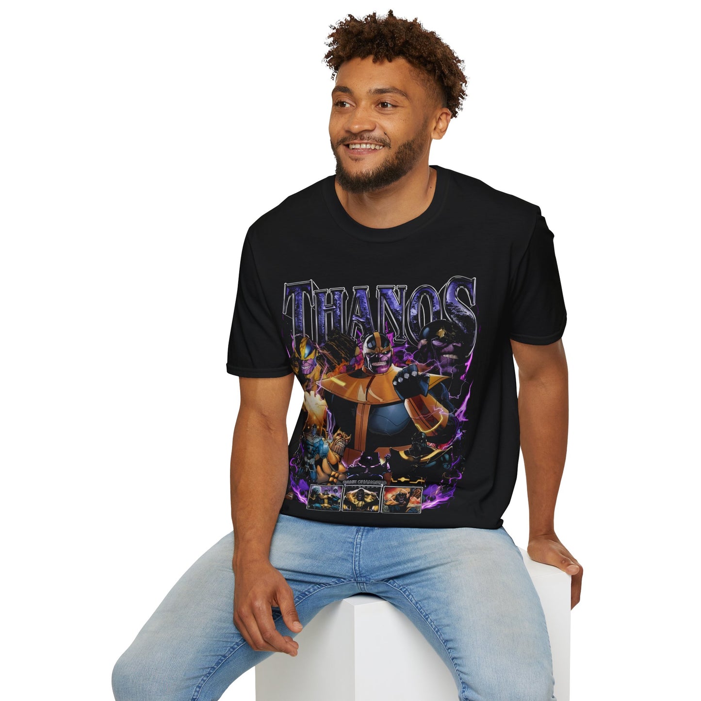 Vintage 90s Superheroes Bootleg Style T-Shirt, THANOS Retro Superheroes Shirt Unisex Graphic Tee
