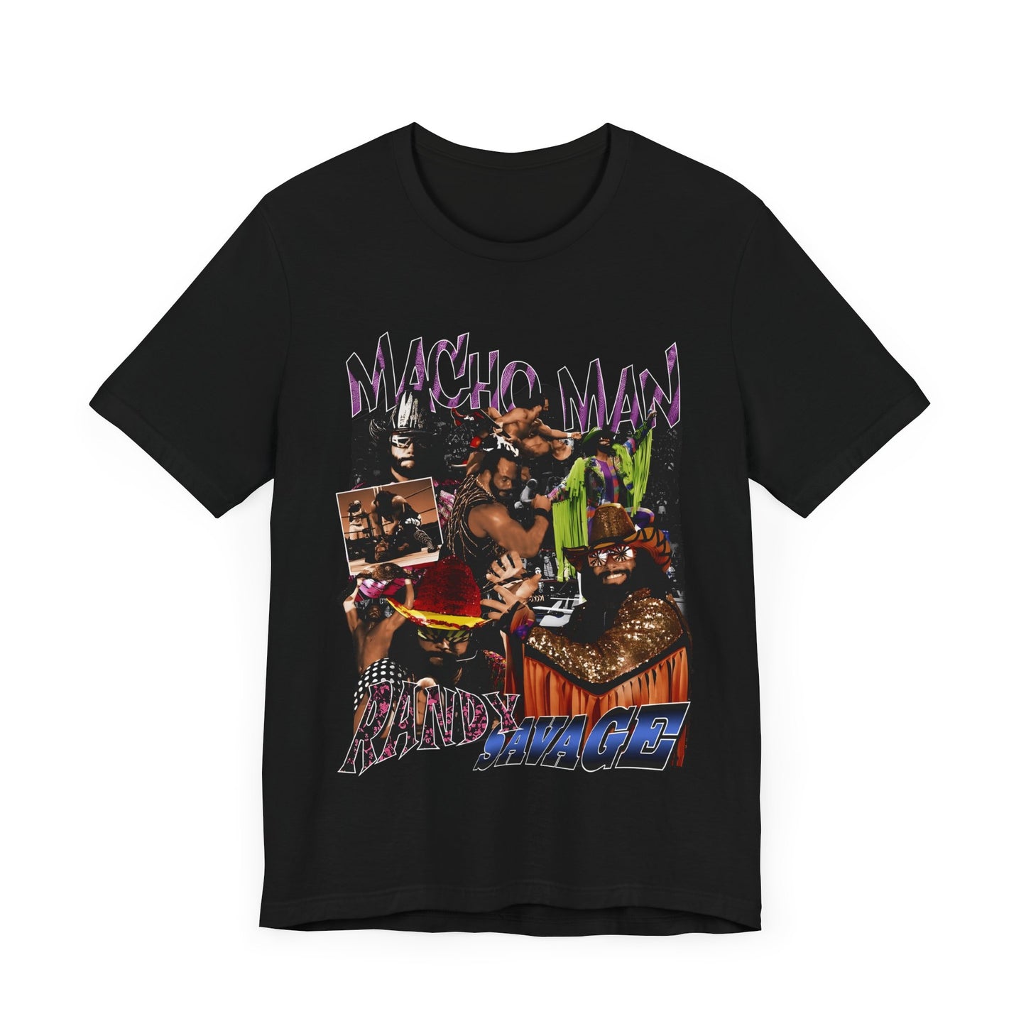 Vintage 90s Bootleg Style T-Shirt, Fighter MACHO MAN Unisex Graphic Tee Shirt