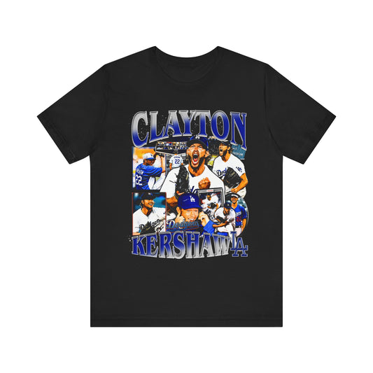 Vintage 90s Baseball Bootleg Style T-Shirt CLAYTON KERSHAW Unisex Graphic Tee