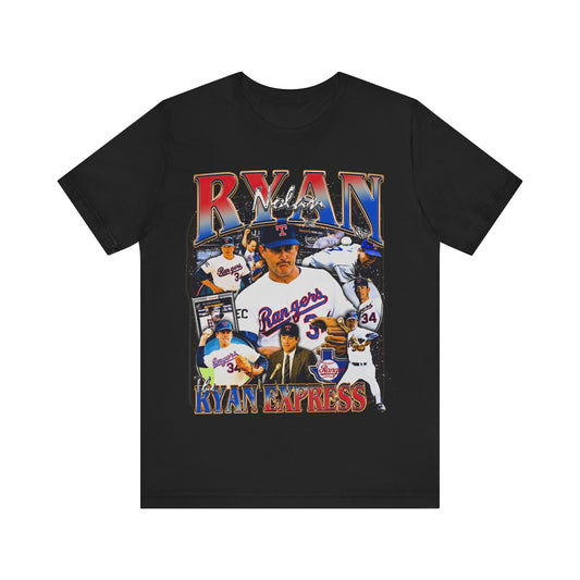 Vintage 90s Baseball Bootleg Style T-Shirt NOLAN RYAN Unisex Graphic Tee Shirt