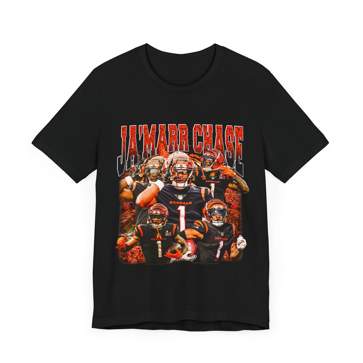 Vintage 90s Football Bootleg Style T-Shirt JAMARR CHASE Unisex Graphic Tee Shirt