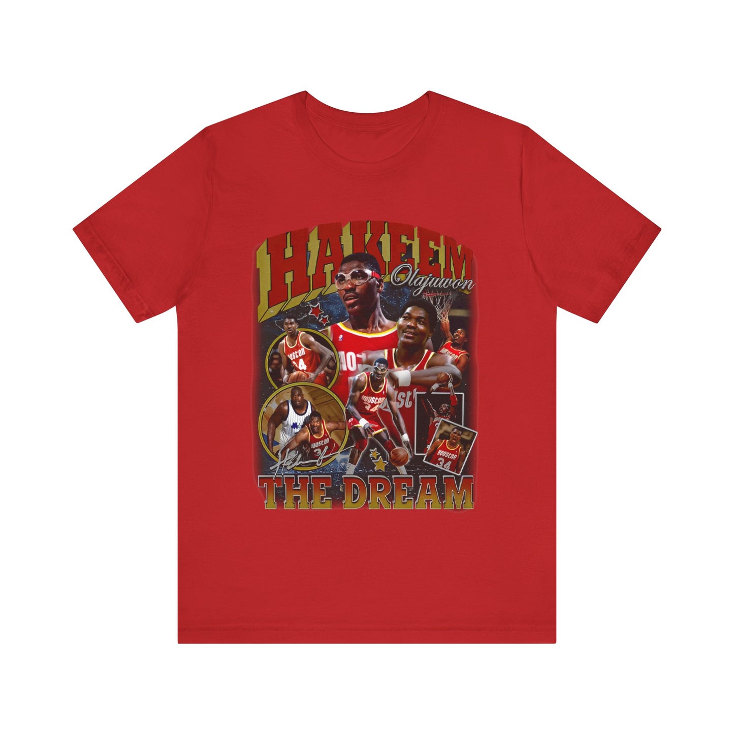 Vintage 90s Basketball Bootleg Style TShirt HAKEEM OLAJUWON Unisex Graphic Tee