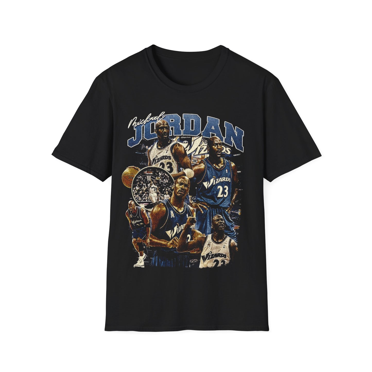 Vintage 90s Basketball Bootleg Style T-Shirt, MJ WIZARD Retro Basketball Shirt Unisex Graphic Tee