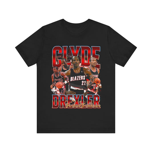 Vintage 90s Basketball Bootleg Style T-Shirt CLYDE DREXLER Unisex Graphic Tee
