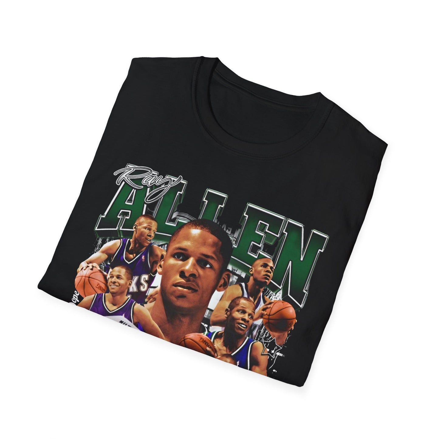 Vintage 90s Basketball Bootleg Style T-Shirt, RAY ALLEN MIL Graphic Tee, Retro Basketball Shirt Unisex Graphic Tee