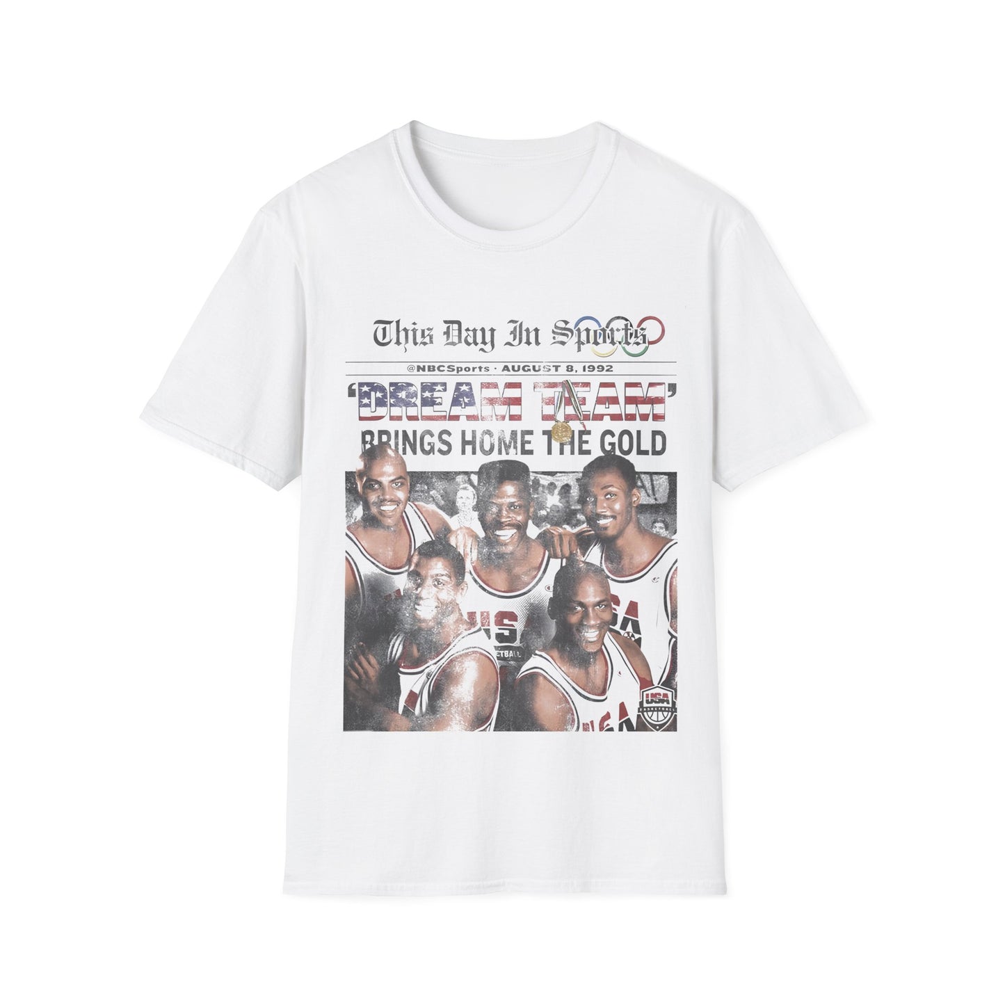 Vintage 90s Basketball Bootleg Style T-Shirt, DREAM TEAM 92 Retro Basketball Shirt Unisex Graphic Tee