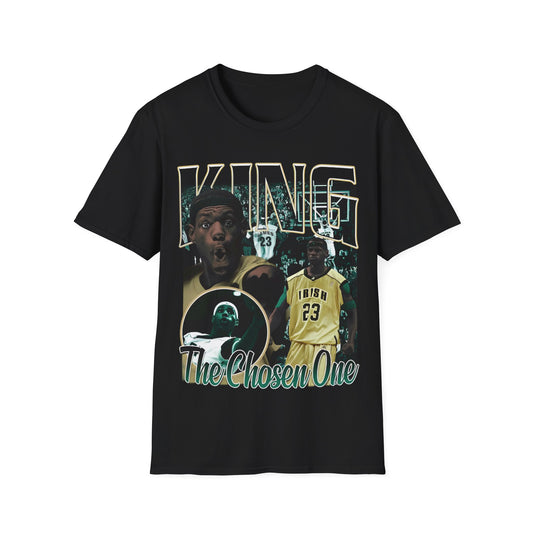 Vintage 90s Basketball Bootleg Style T-Shirt, LEBRON JAMES KING THE CHOSEN ONE Graphic Tee, Retro Basketball Shirt Unisex Graphic Tee