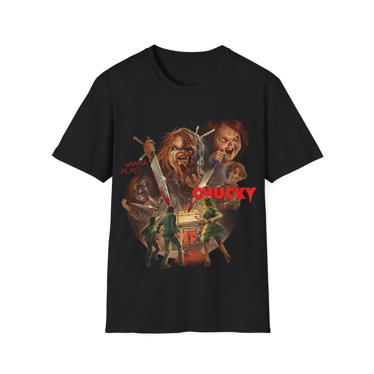Vintage 90s Pop Culture Bootleg Style T-Shirt, CHUCKY Retro Shirt Unisex Graphic Tee