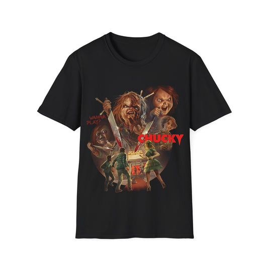 Vintage 90s Pop Culture Bootleg Style T-Shirt, CHUCKY Retro Shirt Unisex Graphic Tee