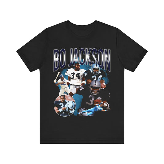 Vintage 90s Football Bootleg Style T-Shirt BO JACKSON Unisex Graphic Tee Shirt