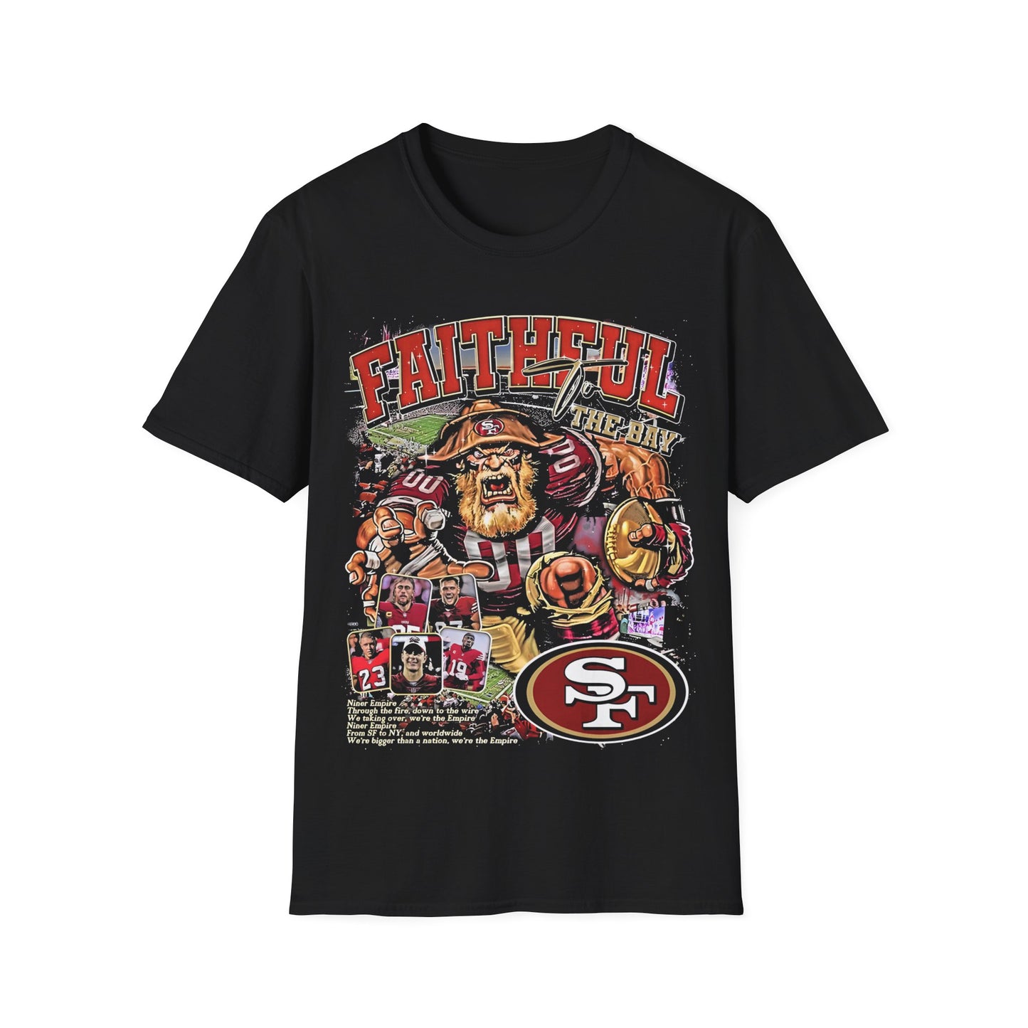 Vintage 90s Football Bootleg Style T-Shirt, 49ER FAITHFUL Retro Football Shirt Unisex Graphic Tee Shirt
