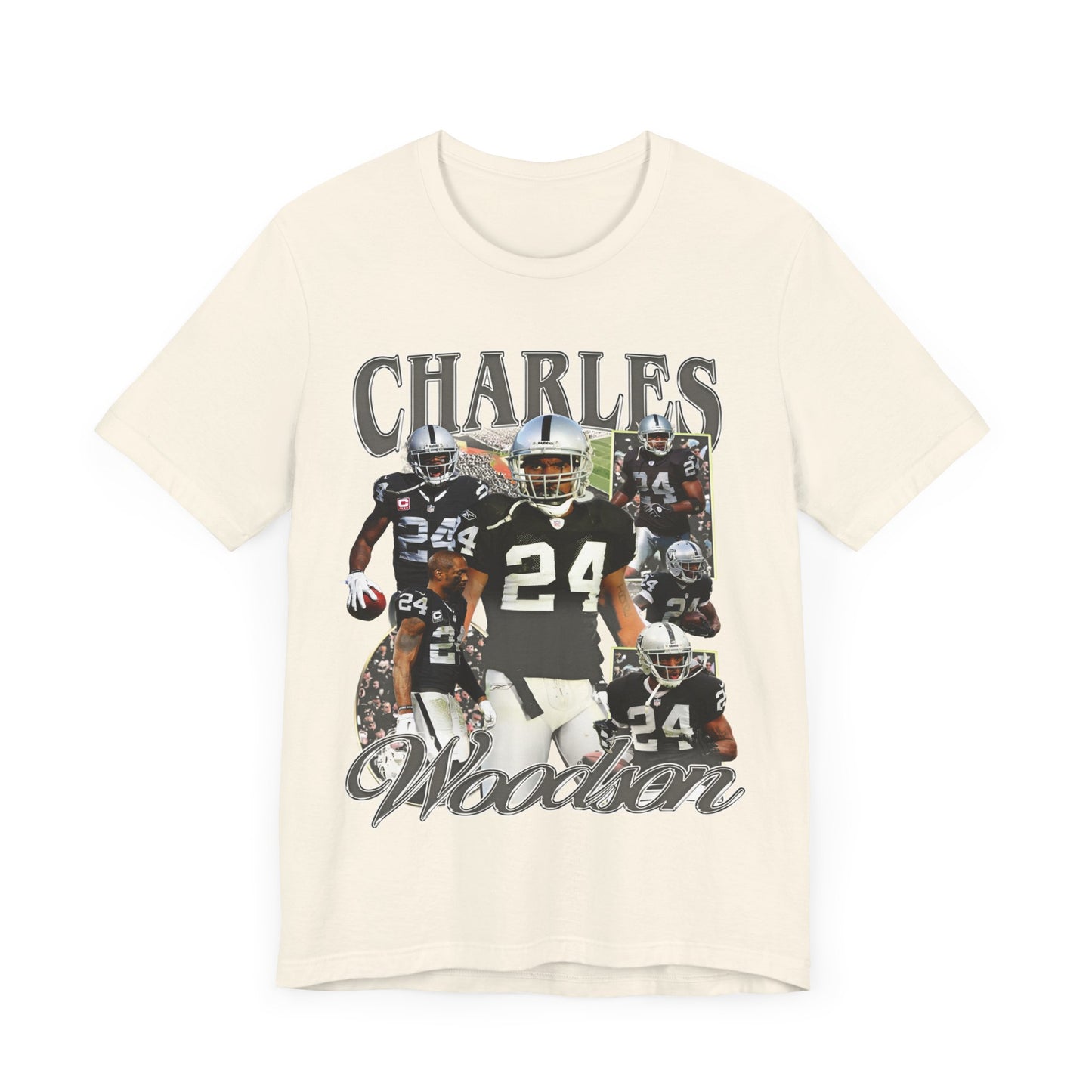 Vintage 90s Football Bootleg Style T-Shirt CHARLES WOODSON Unisex Graphic Tee