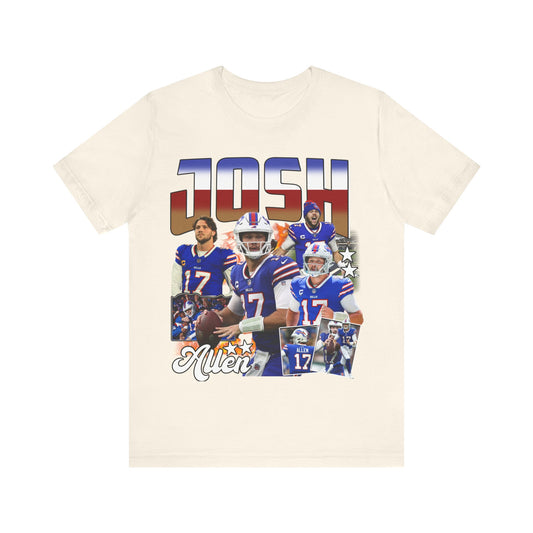 Vintage 90s Football Bootleg Style TShirt JOSH ALLEN 90s Unisex Graphic Tee