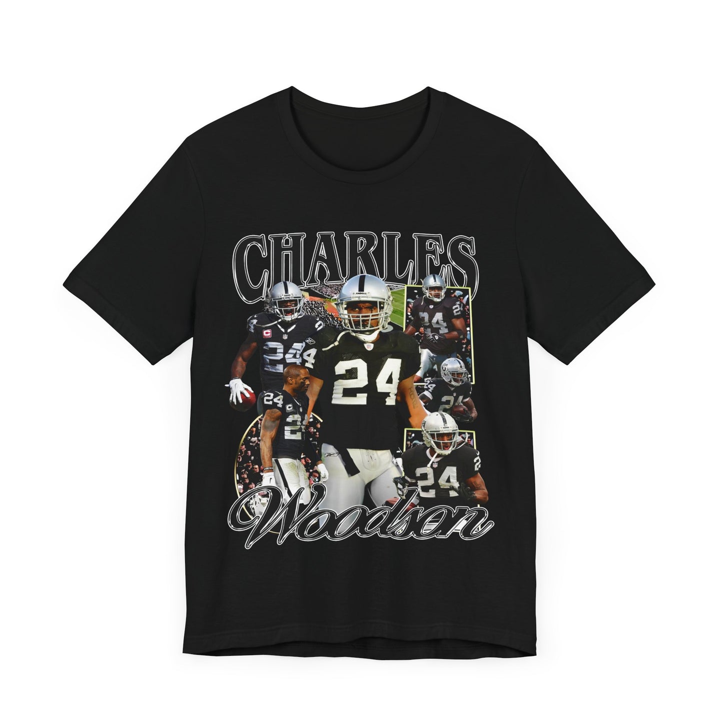 Vintage 90s Football Bootleg Style T-Shirt CHARLES WOODSON Unisex Graphic Tee