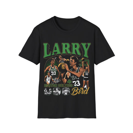 Vintage 90s Basketball Bootleg Style T-Shirt, LARRY BIRD Retro Basketball Shirt Unisex Graphic Tee