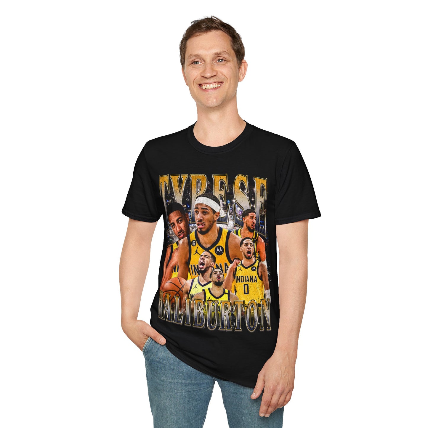 Vintage 90s Basketball Bootleg Style T-Shirt, TYRESE HALIBURTON Retro Basketball Shirt Unisex Graphic Tee