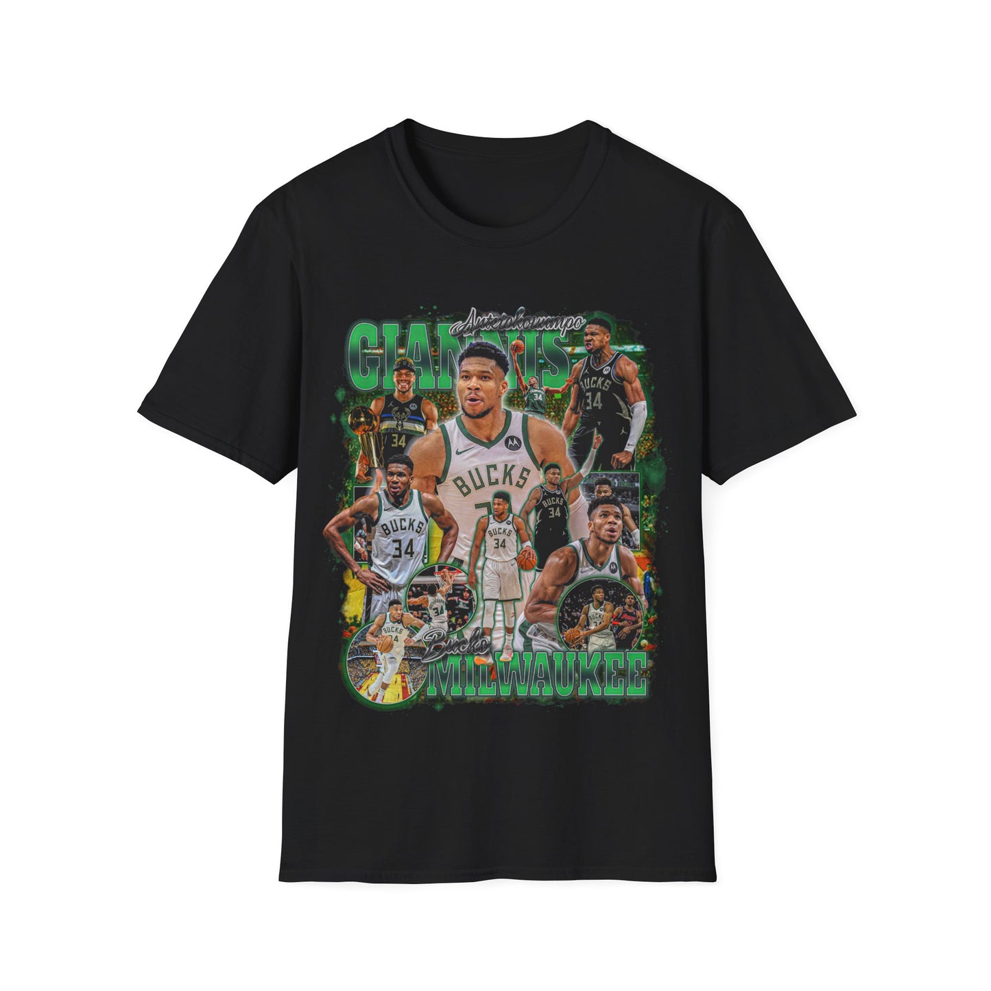 Vintage 90s Basketball Bootleg Style T-Shirt, GIANNIS ANTETOKOUNMPO Retro Basketball Shirt Unisex Graphic Tee