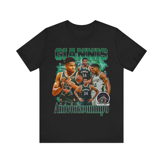 Vintage 90s Basketball Bootleg Style T-Shirt, Giannis Antetokounmpo Unisex Tee